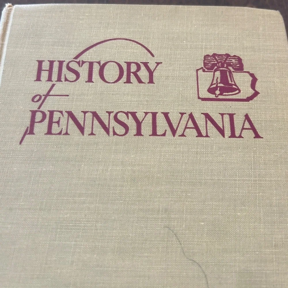 Vintage A History of Pennsylvania Book Wayland Dunaway Antique Map Academic Text